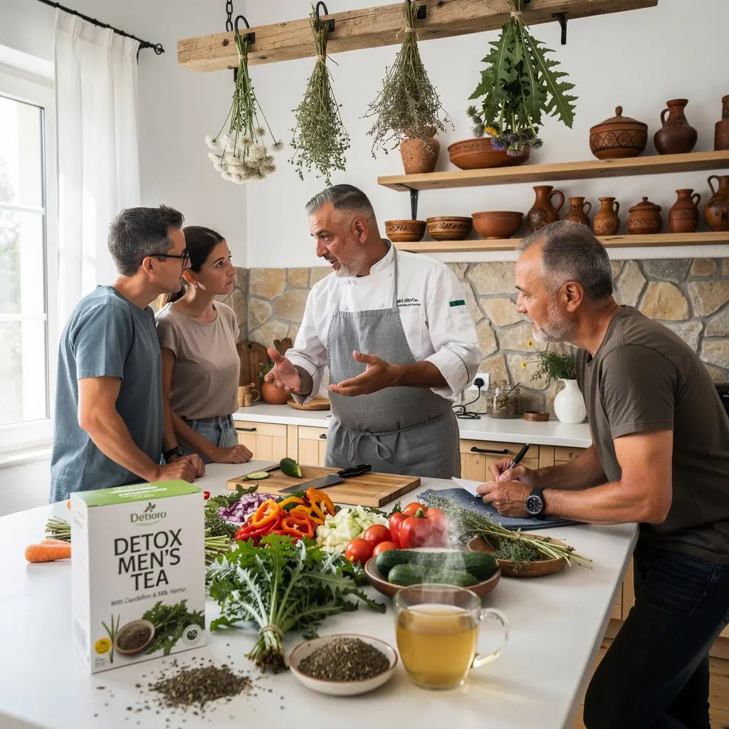 Zeleni čaj s prirodnim biljnim ekstraktima u šalici.