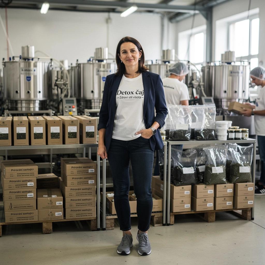 Priprema detoks čaja s vrućom vodom i svježim biljem.