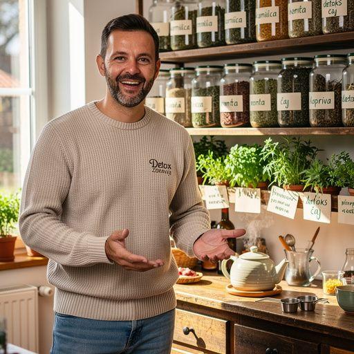 Zdravstvene prednosti čaja prikazane u obliku infografike.